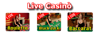 Live Casino' in streaming video con Croupier dal vivo, Multi-vista, Statistiche, Multi-Giocatore, Puntate Annunciate o Chiamate